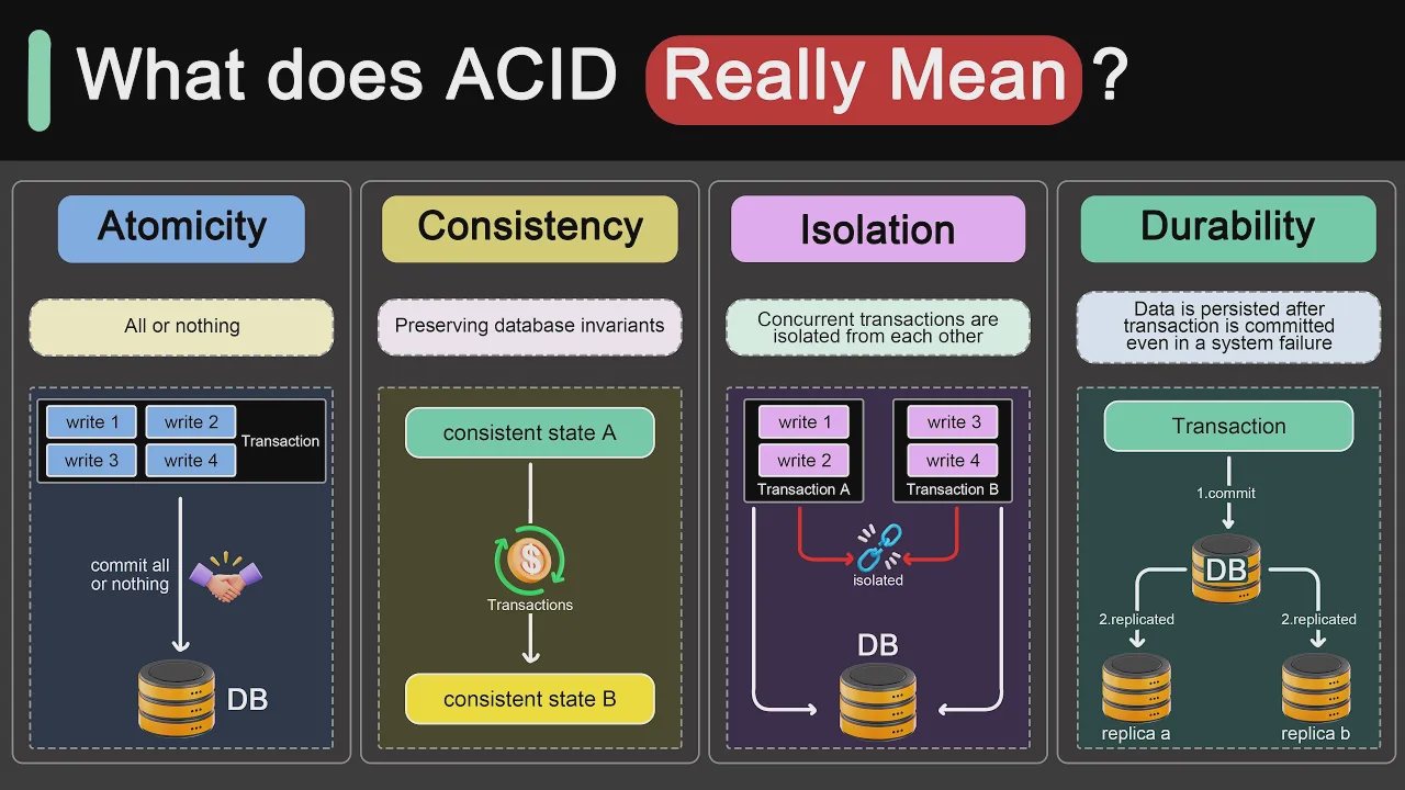 60 - ACID Properties in Databases With Examples смотреть онлайн