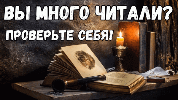 ТЕСТ НА ЭРУДИЦИЮ ПО ЛИТЕРАТУРЕ / ВИКТОРИНА / КВИЗ ИЗ 10 ВОПРОСОВ