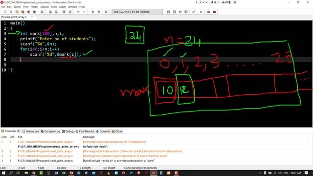 Arrays in C смотреть онлайн