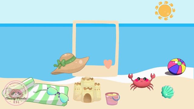 ESL Kids Vocabulary: At The Beach! - Teach English to children - Summer Holidays смотреть онлайн