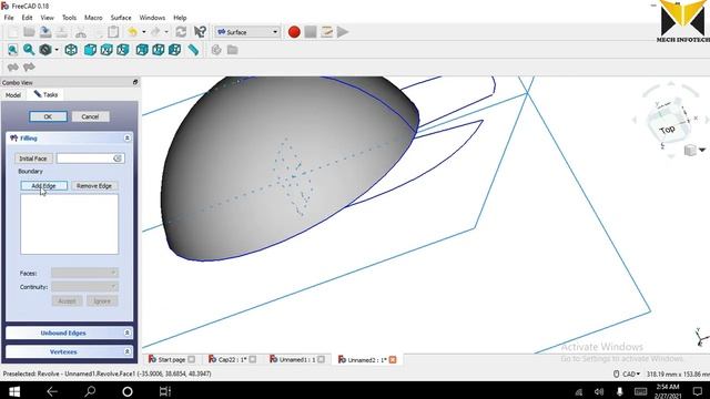 Surface in FreeCAD смотреть онлайн