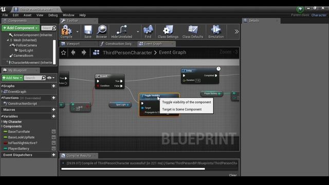 Unreal Engine 4: Part 2 - Battery Powered Flashlight (Activation, Battery Drain and Refill) смотреть онлайн