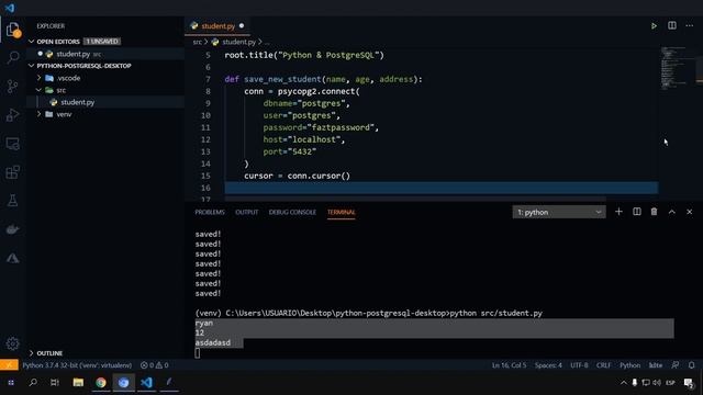 Python PostgreSQL & Tkinter | Aplicación de escritorio con Postgres смотреть онлайн