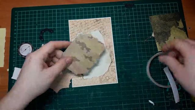 Мастер класс открытка на 23 февраля. Часть 3. Скрапбукинг. Мамина шкатулка. смотреть онлайн