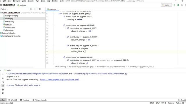 Python Game Development | PART-10 | How To Create Bullet & Fired a Bullet In Gaming Windows. смотреть онлайн