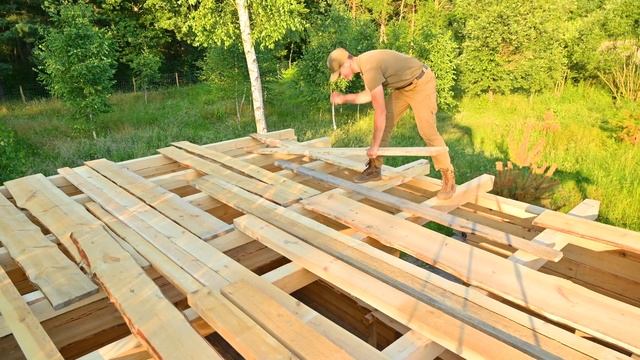 The Building of a Massive Timber Frame Roof for my Homestead, Cast Iron Cooking - Living Off-Grid смотреть онлайн