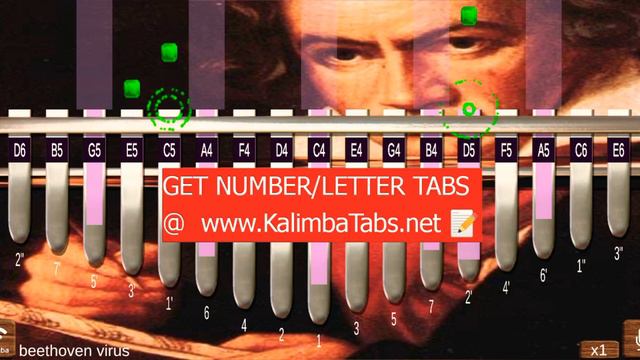 Beethoven Virus | Easy | Kalimba Tutorials | Tabs in Description смотреть онлайн