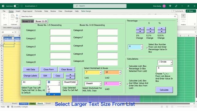 Excel: VBA Project Versatile Data Form, Use Anywhere On Sheet, Code In Video & Description смотреть онлайн