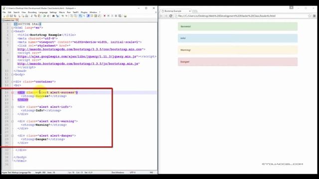 Wells and Alerts || Bootstrap смотреть онлайн