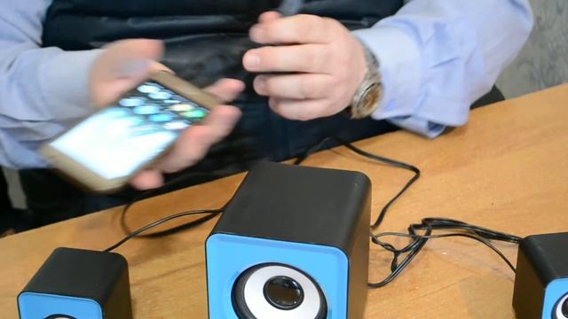 Колонки для ПК компьютерные колонки MHZ F 202 Blue смотреть онлайн