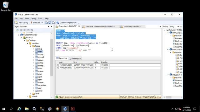 PI SQL - Write queries using PI OLEDB Provider Schema смотреть онлайн