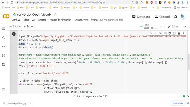 17. Python 3: Transformar un jpg a TIFF || Georeferenciar una imagen, GeoTIFF (.tiff) смотреть онлайн