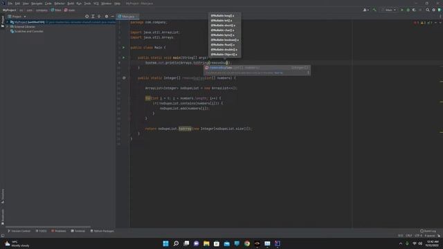 How to remove duplicates from an array (Java solution) (:. смотреть онлайн
