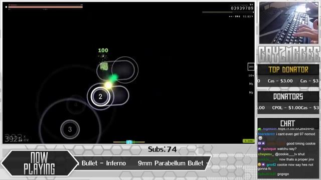 [Live 293BPM] Gayzmcgee | 9mm Parabellum Bullet - Inferno [Excruciating Extra] 1st+NC FC 92.5% 666p смотреть онлайн