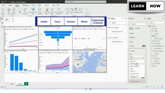 How to Add a Button in Power BI - Step by Step Guide | Power BI Tutorial for Beginners смотреть онлайн