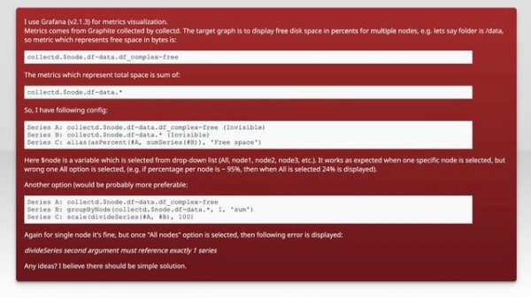Get free disk space in percentage for multiple nodes using Grafana