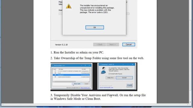 Fix The Installer Has Encountered an Unexpected Error 2203 on Windows 11/10 смотреть онлайн