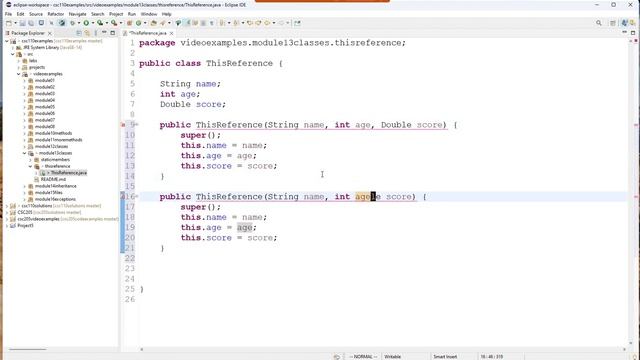 What is the purpose of the "this" reference in Java? смотреть онлайн