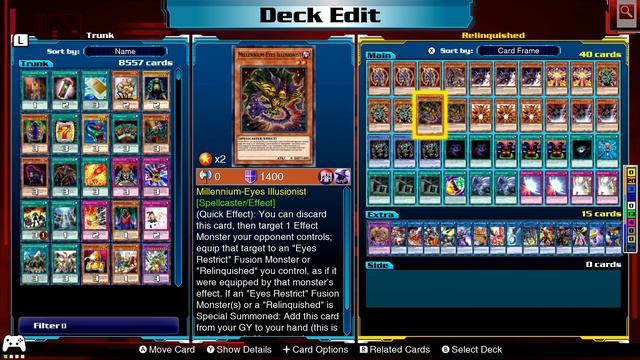 Yu-Gi-Oh! Legacy of the Duelist: Link Evolution Relinquished Restrict Deck Profile & Deck Recipe смотреть онлайн