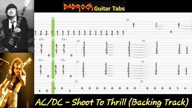 Shoot To Thrill - AC/DC - Guitar + Bass Backing Track With TABS смотреть онлайн