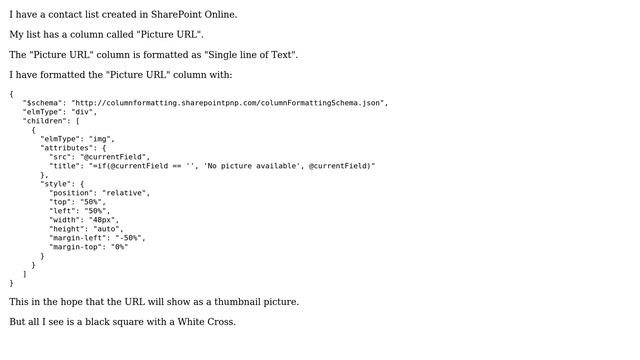 Sharepoint: Help with JSON to format column to show picture instead of URL смотреть онлайн