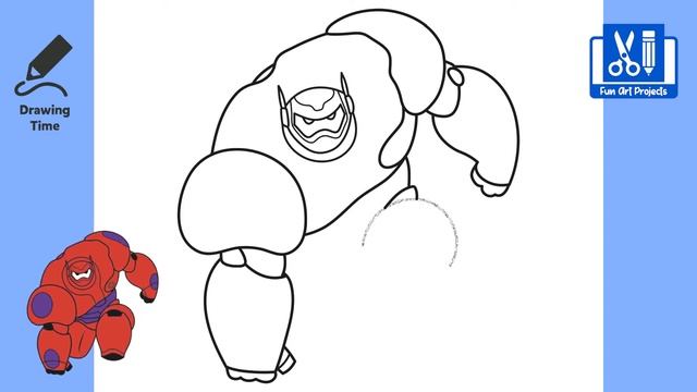 How To Draw Baymax (Big Hero 6) | Draw Cartoon Characters Tutorial Easy Step By Step смотреть онлайн