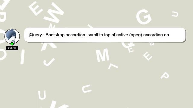 jQuery : Bootstrap accordion, scroll to top of active (open) accordion on click? смотреть онлайн