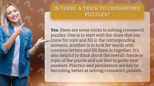 Is there a trick to crossword puzzles? смотреть онлайн