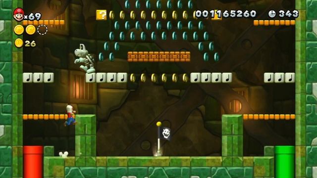 New Super Mario Bros. U - (3-Tower) - Sparkling Waters-Tower Giant Skewer Tower смотреть онлайн