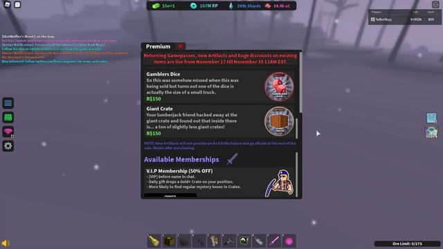The BLACK FRIDAY UPDATE and WHICH GAMEPASSES You Should Buy in Miner's Haven! смотреть онлайн