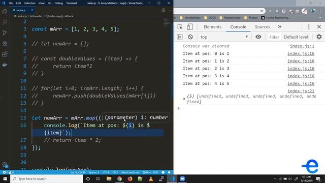 ES6 - Array Functions: map() смотреть онлайн