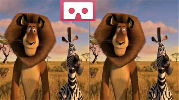 Madagascar 2 3D VR video 3D SBS VR box google cardboard