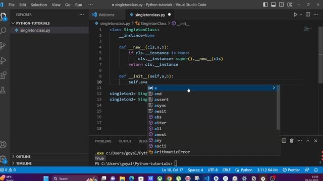 What is Singleton class in python #CORECONCEPTS смотреть онлайн