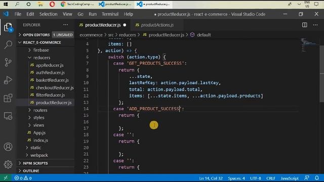 Tutorial#25|React.js/Redux E-Commerce - Writing Product Reducer смотреть онлайн