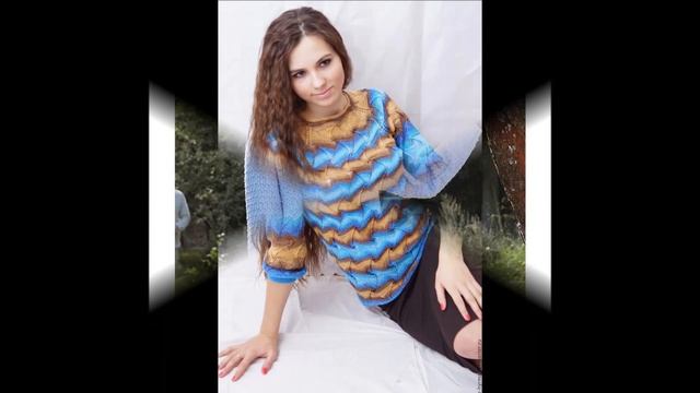 Голубой Пуловер Спицами - 2019 / Blue Pullover Knitting Needles смотреть онлайн