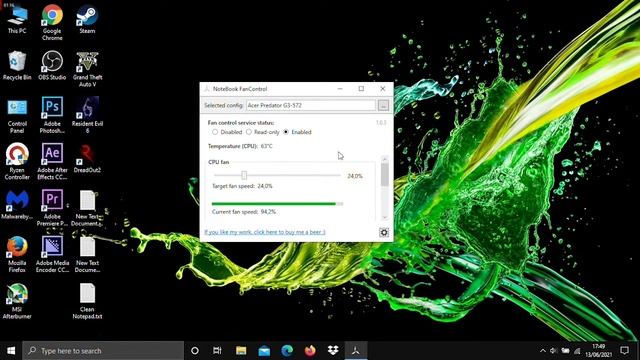 NoteBook Fan Control Setting for Acer Aspire 3 A315-42 смотреть онлайн