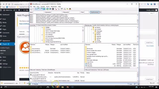 Install a Plugin in Wordpress Using FTP - Filzilla смотреть онлайн
