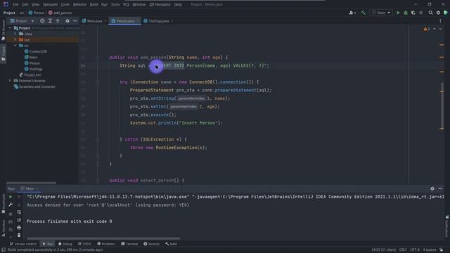 Connect DB MySQL in java смотреть онлайн