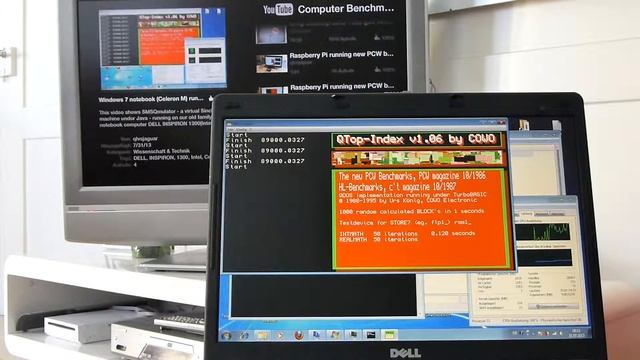 Windows 7 notebook (Celeron M) running new PCW benchmarks (1986) under SMSQmulator (2013) смотреть онлайн