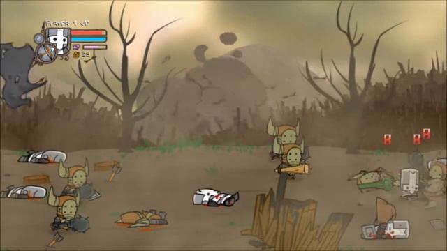Castle Crashers #1 Matando primeiro boss (chefão) смотреть онлайн