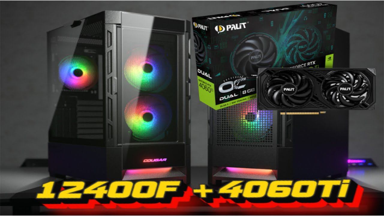 4060Ti Тащит ? соберем и протестим! 12400F +4060 Ti+COUGAR DUOFACE+тесты