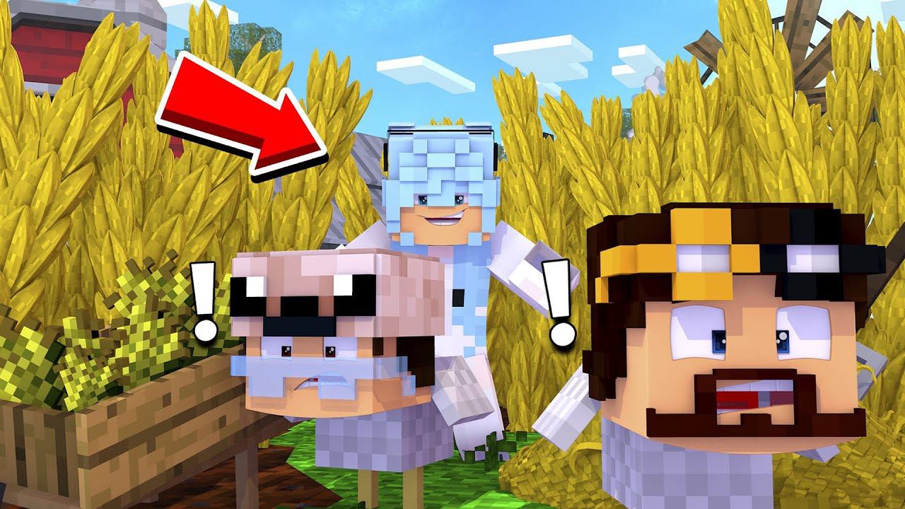 ч.05 КУРИЦА РАССЕКРЕЧЕНА!! ПРЯТКИ В ТРОЁМ!! Minecraft Farm Hunt смотреть онлайн