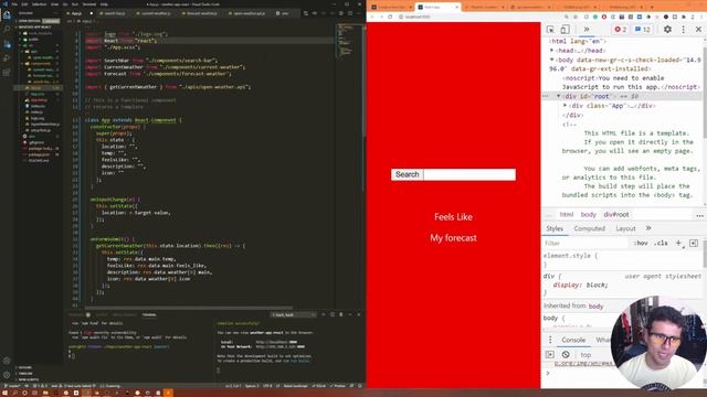 How to build a Weather App (Explained Step-by-Step) | Learn React JS for Beginners смотреть онлайн