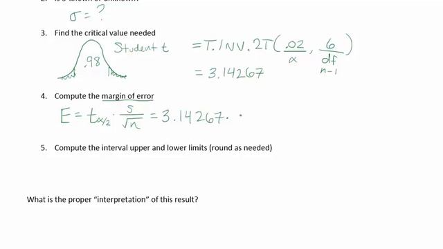 Mean Interval Estimates (With Excel) смотреть онлайн