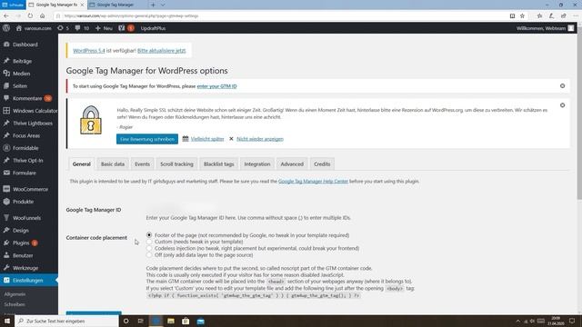 Google Tag Manager Wordpress einbinden - Schritt für Schritt смотреть онлайн