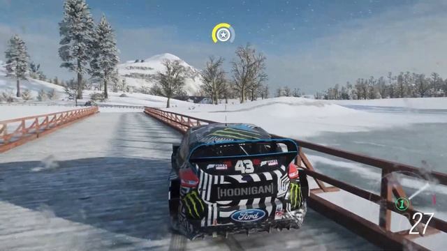 HOONIGAN Ken Block's GYMKHANA 9 Jump on ice /Forza Horizon4 gameplay / Ford focus RS RX смотреть онлайн
