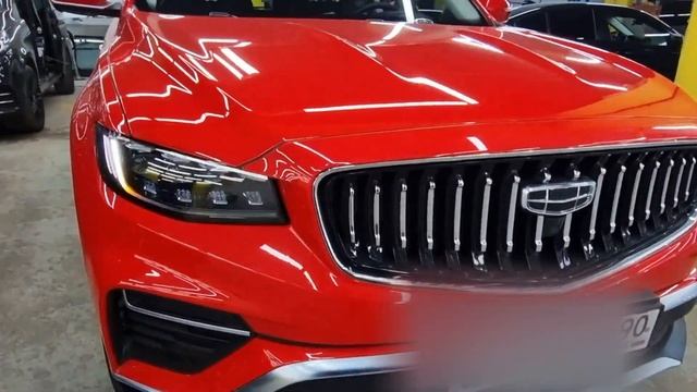 Bi-Led линзованные модули для Geely Atlas PRO. смотреть онлайн