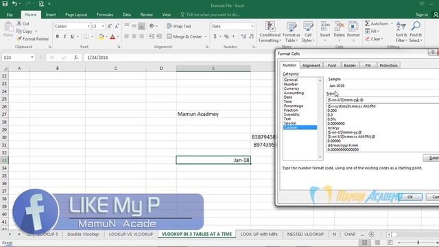 MS Excel 2016 Essential Course : Number Formatting,Accounting,Date & Time _Part-9 смотреть онлайн