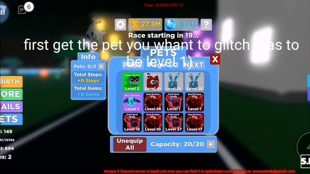 Legends of speed Glitching pet using arceus x script! 2022 смотреть онлайн