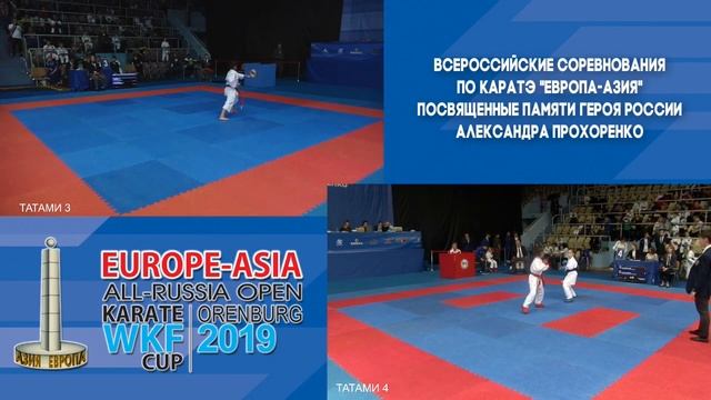Ким Никита (красный пояс) и Виктор Филиппов (синий пояс) ВС Европа Азия по каратэ 2019 смотреть онлайн